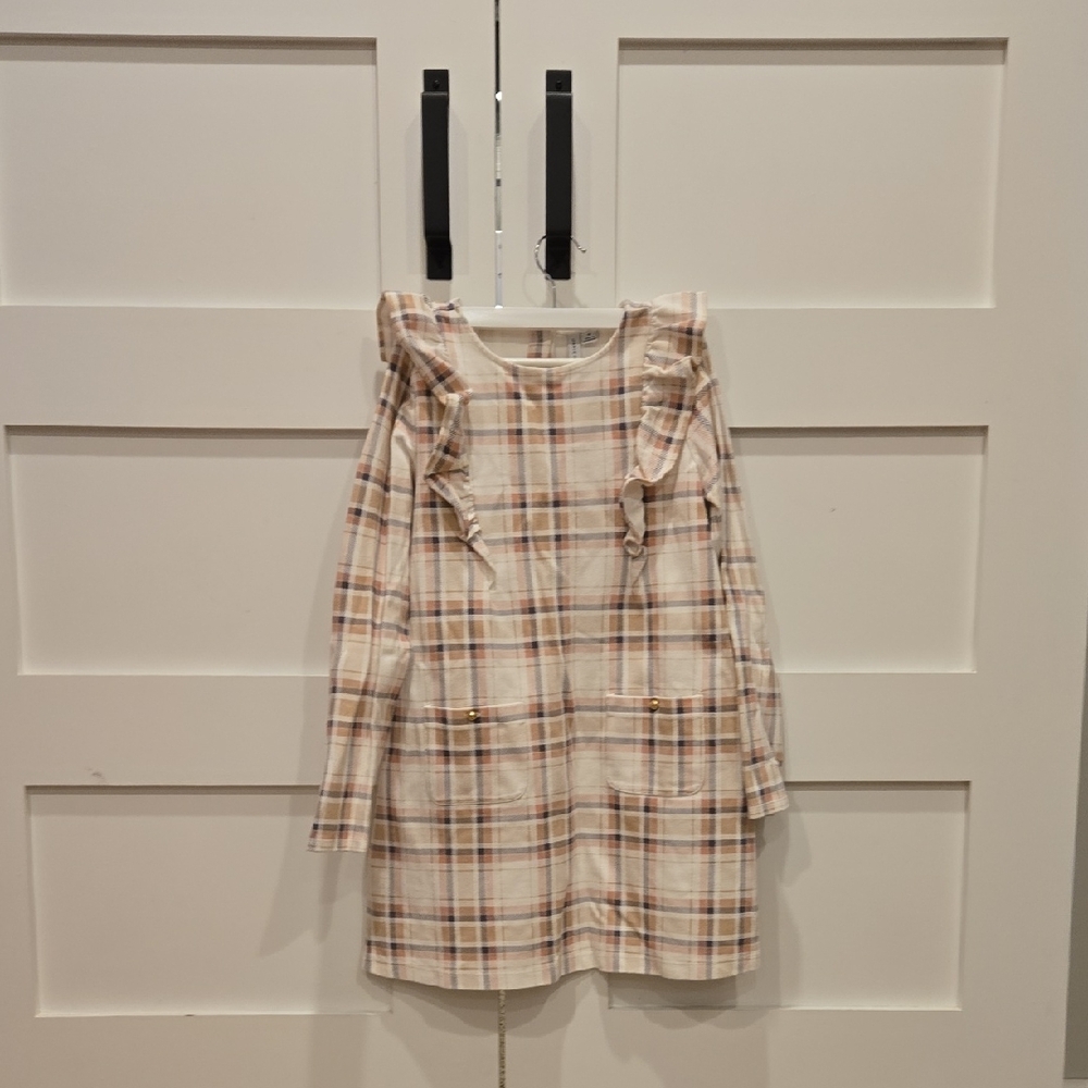 Janie and Jack Cream Plaid Dress